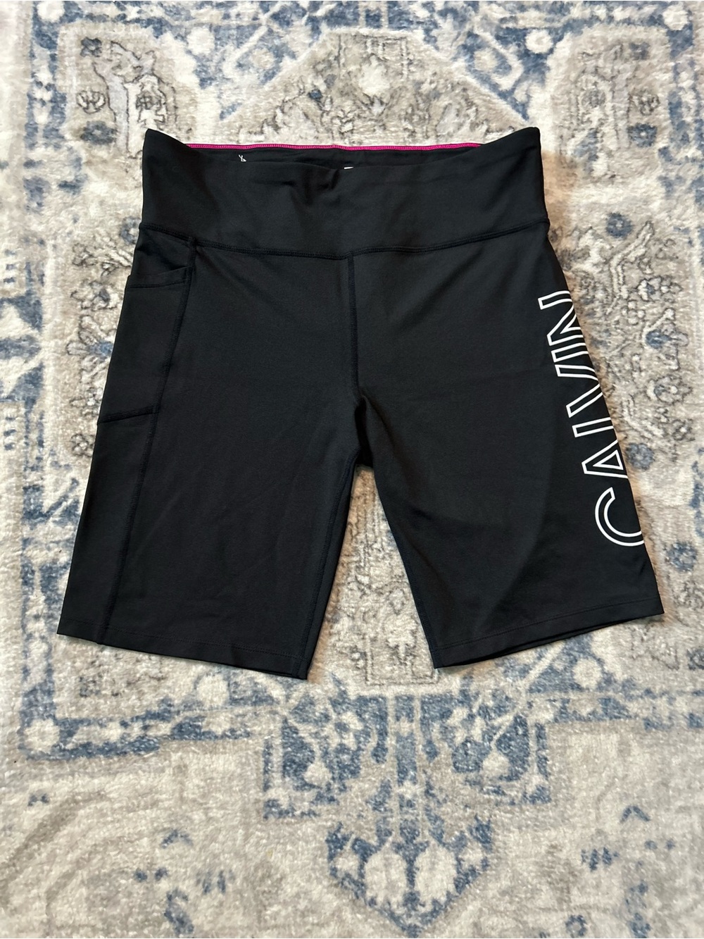 Calvin Klein Black Performance Bike Shorts with Side Pocket
